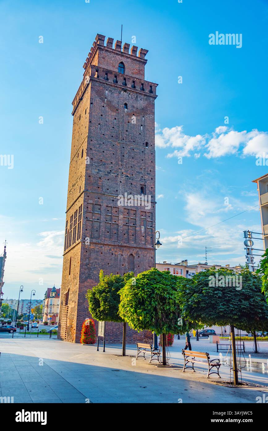 Der Ziebicka Torturm in Nysa, Polen. BILD Stockfoto