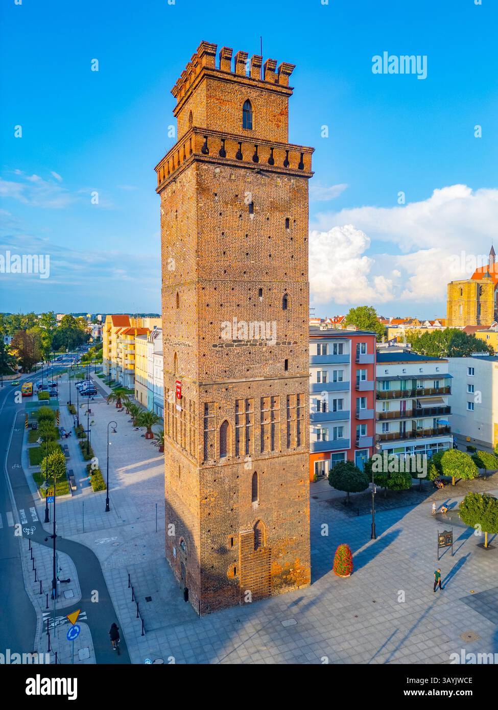 Der Ziebicka Torturm in Nysa, Polen. BILD Stockfoto