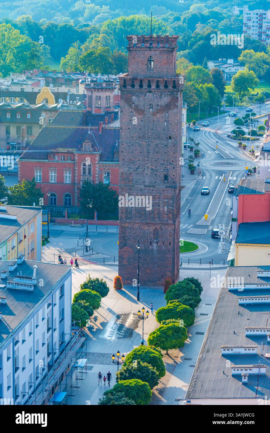 Der Ziebicka Torturm in Nysa, Polen. BILD Stockfoto