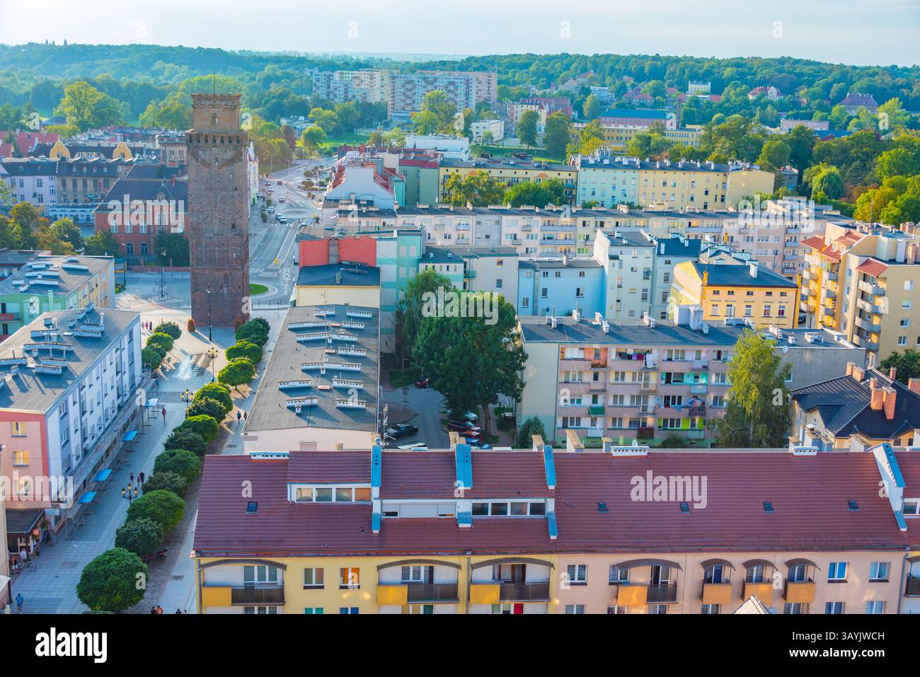 Der Ziebicka Torturm in Nysa, Polen. BILD Stockfoto