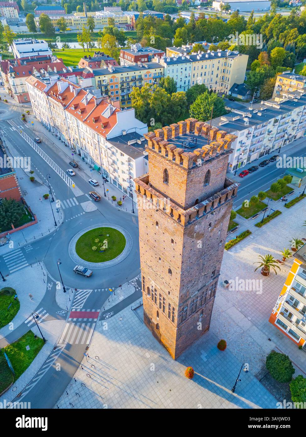 Der Ziebicka Torturm in Nysa, Polen. BILD Stockfoto