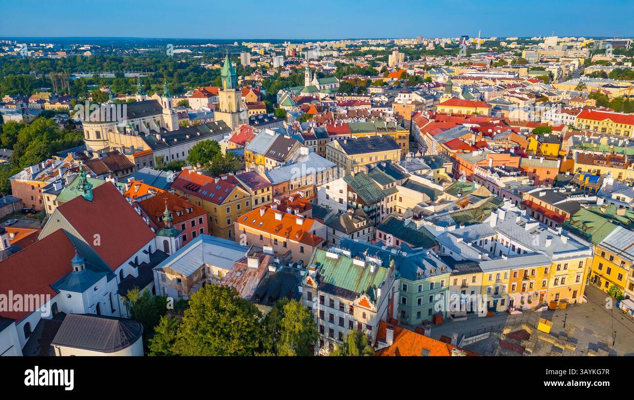 Panoramablick auf die Altstadt von Lublin, Polen. BILD Stockfoto
