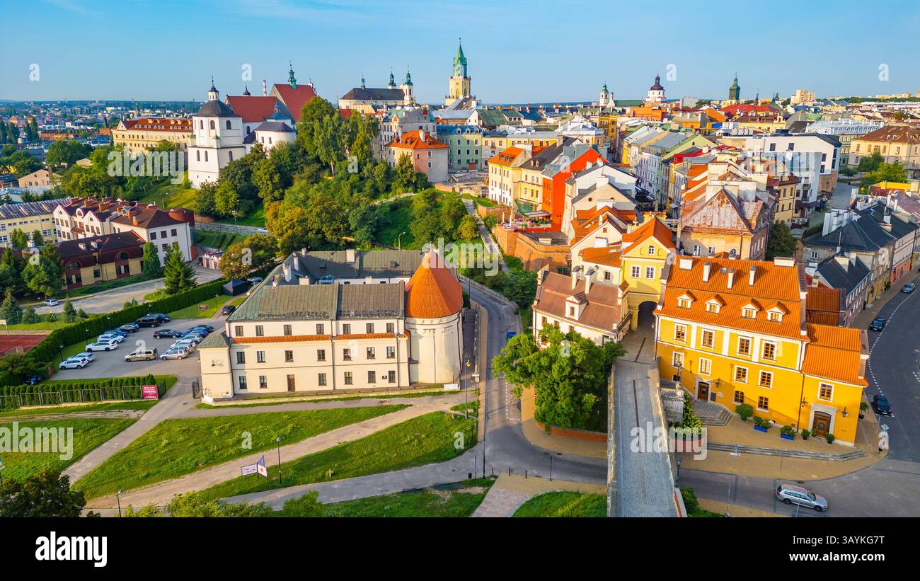 Panoramablick auf die Altstadt von Lublin, Polen. BILD Stockfoto