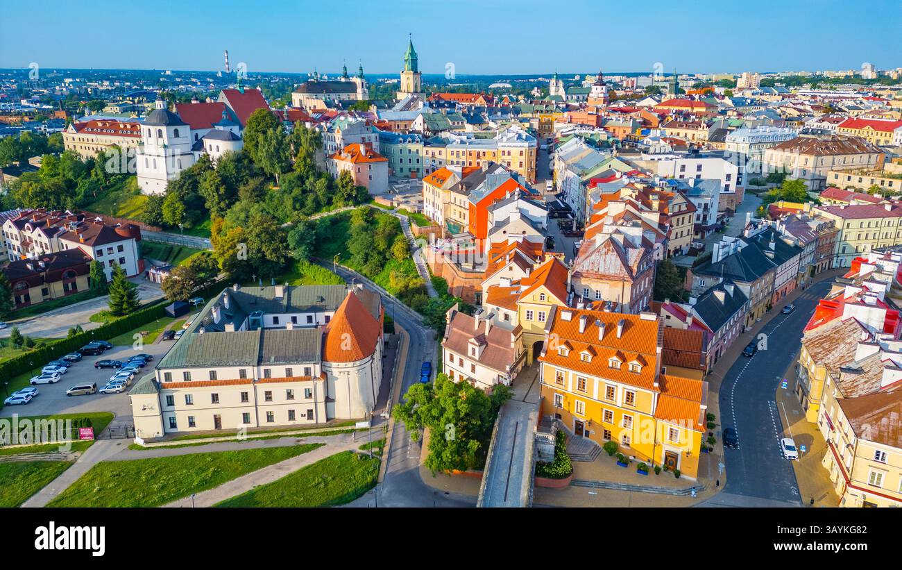 Panoramablick auf die Altstadt von Lublin, Polen. BILD Stockfoto