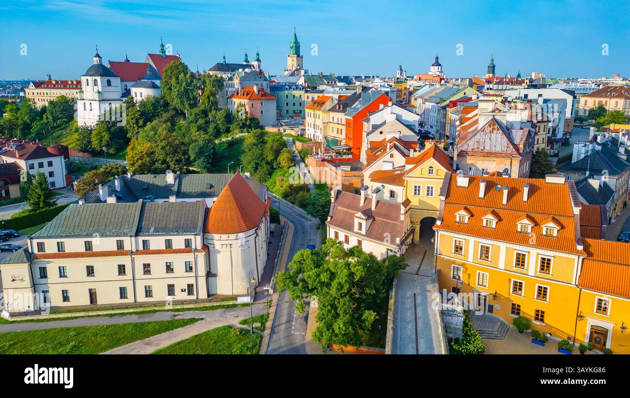 Panoramablick auf die Altstadt von Lublin, Polen. BILD Stockfoto