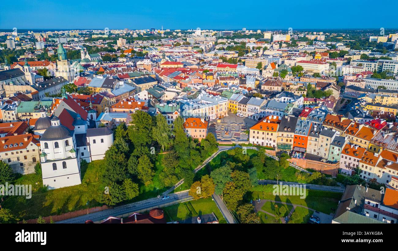 Panoramablick auf die Altstadt von Lublin, Polen. BILD Stockfoto