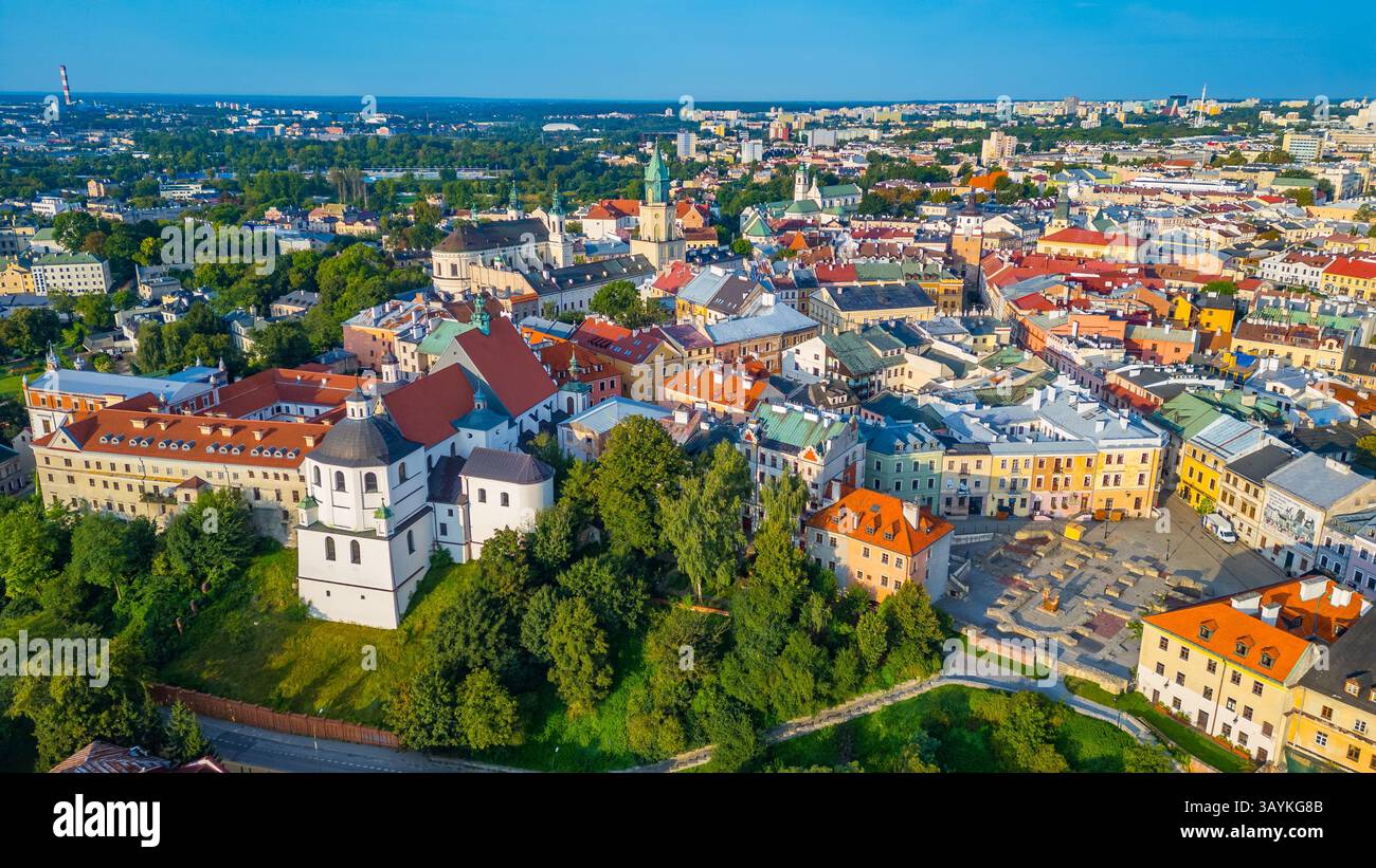 Panoramablick auf die Altstadt von Lublin, Polen. BILD Stockfoto