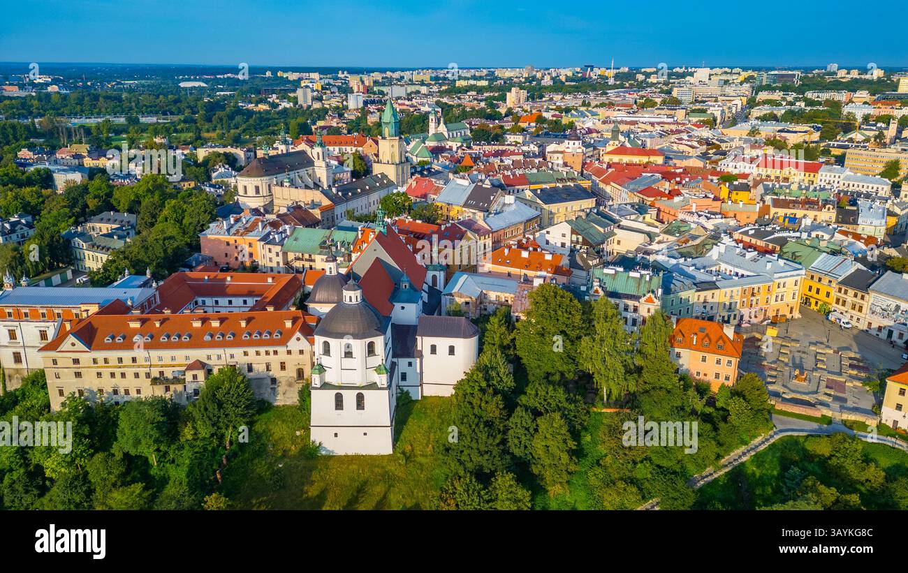 Panoramablick auf die Altstadt von Lublin, Polen. BILD Stockfoto