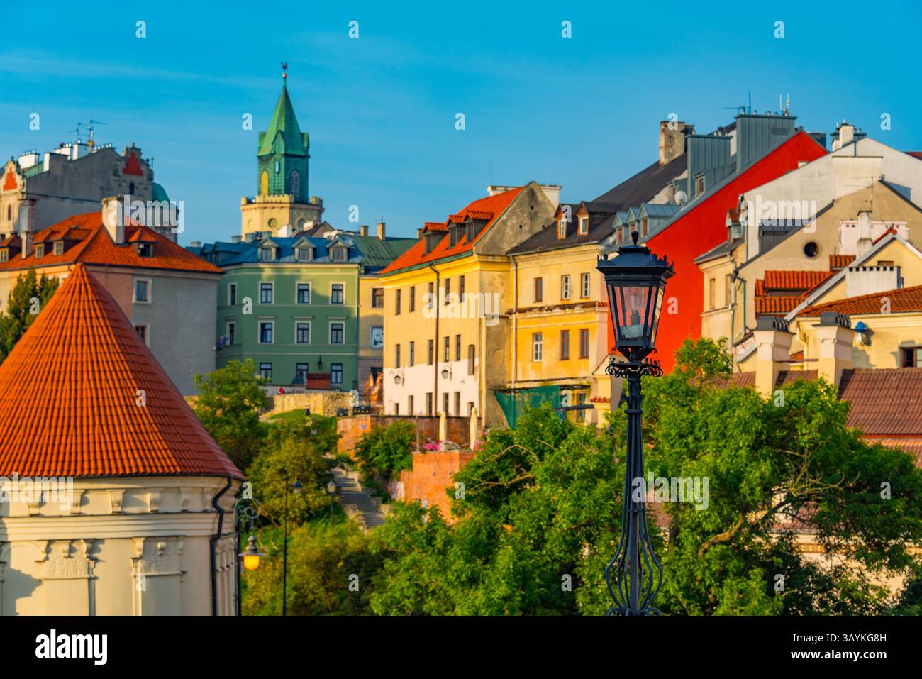 Panoramablick auf die Altstadt von Lublin, Polen. BILD Stockfoto
