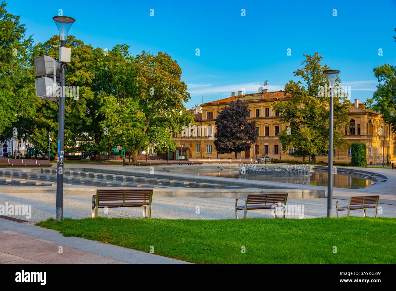 Multimedia-Brunnen in Lublin, PolandIMAGE Stockfoto