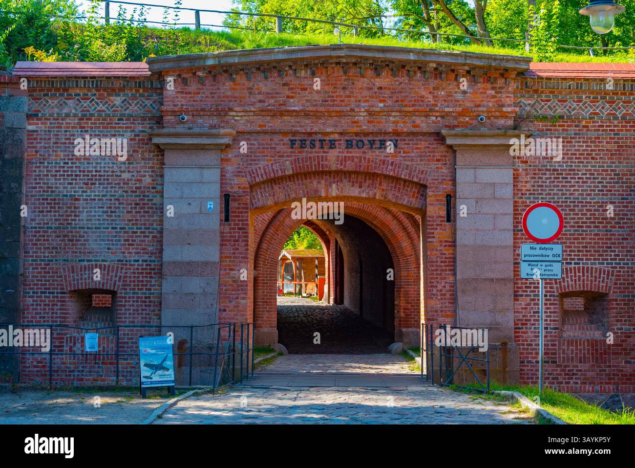 Sommertag in der Festung Boyen in Gizycko, Polen. BILD Stockfoto