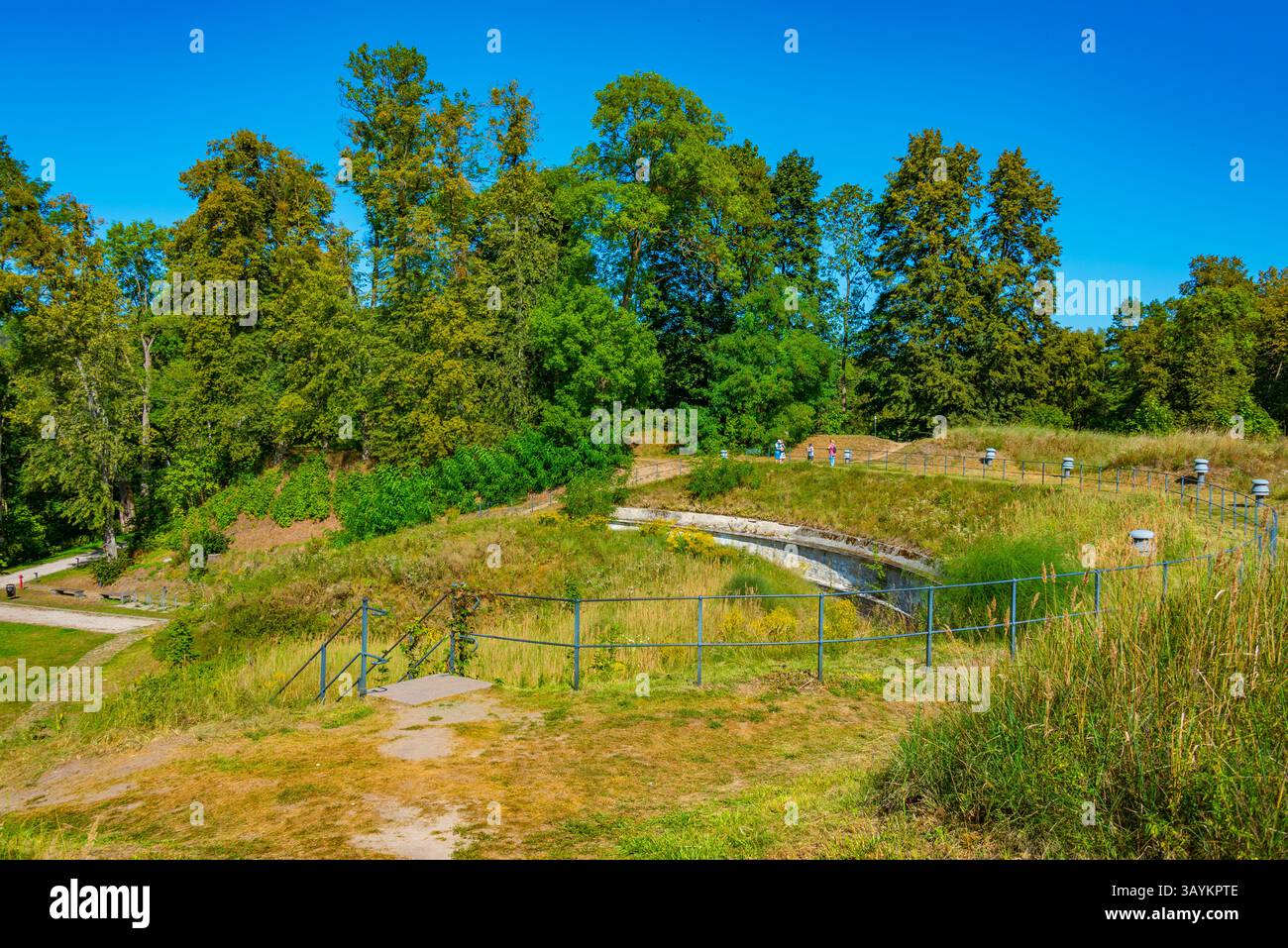 Sommertag in der Festung Boyen in Gizycko, Polen. BILD Stockfoto