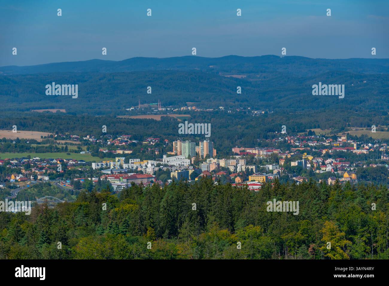 Landschaft der Region Karlsbad in Tschechien. BILD Stockfoto