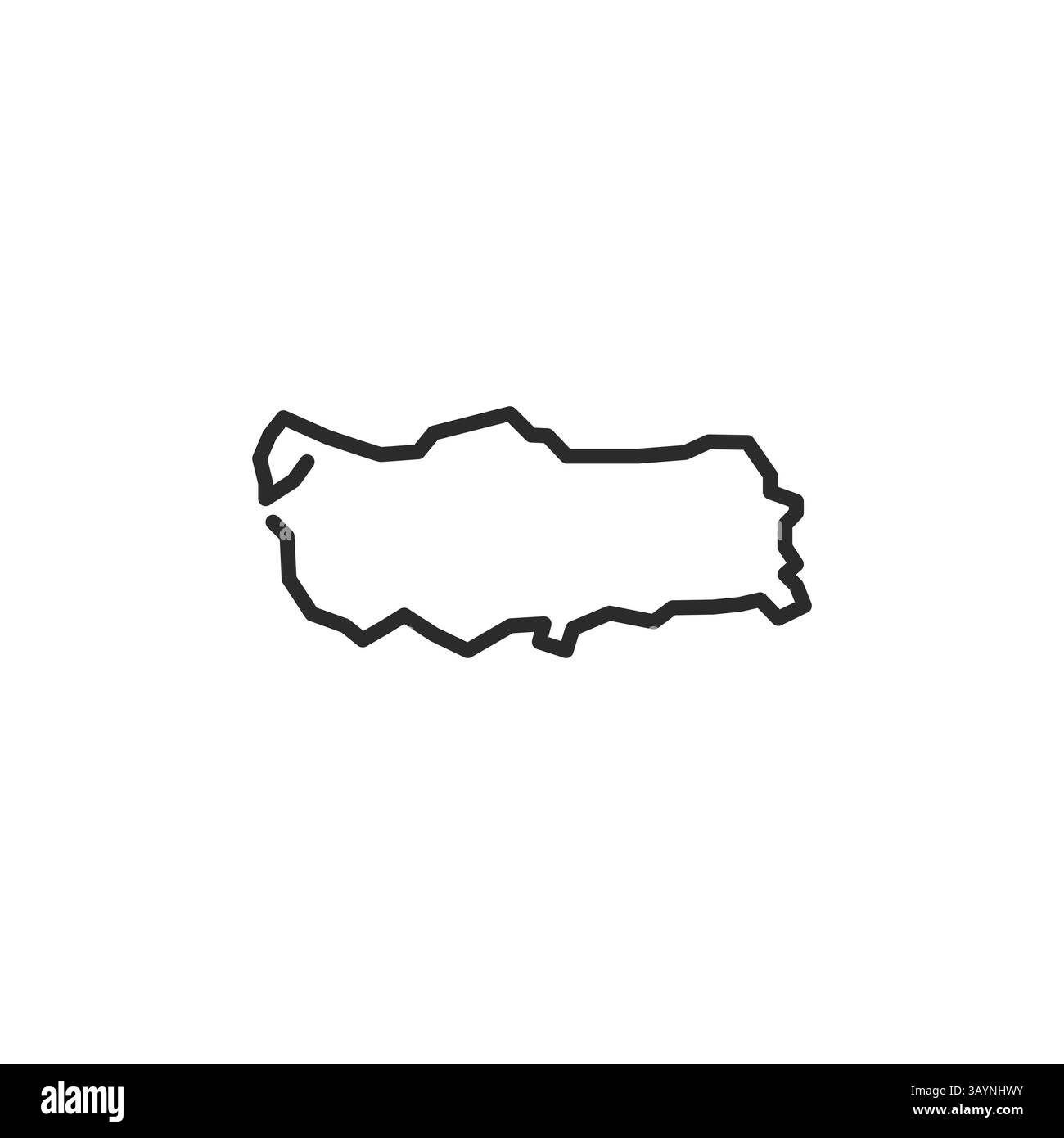 Türkei Kartensymbol Stock Vektor