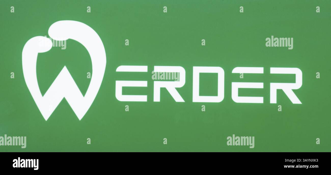 Logo des SV Werder Bremen, Bremen, Deutschland, Europa Stockfoto