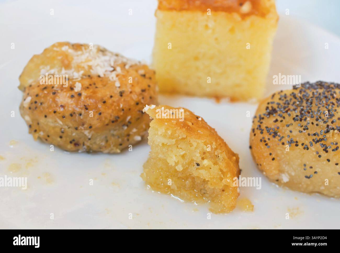 Traditionelle türkische Baklava Süßigkeiten in Honig Stockfoto