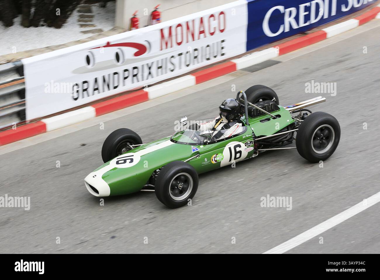Brabham BT11 Climax von 1964, Serie E, 1500 CC F1 Rennwagen von 1961 bis 1965, 10. Grand Prix Monaco Historique Stockfoto