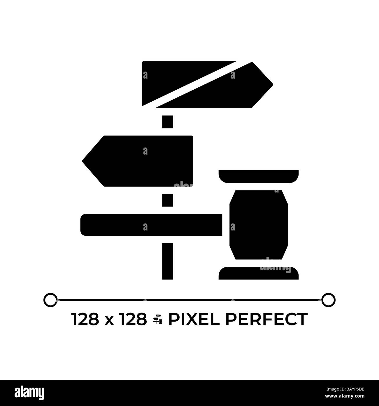 Das Recht, als unschuldiges Pixel-perfektes Glyph-Symbol zu gelten Stock Vektor