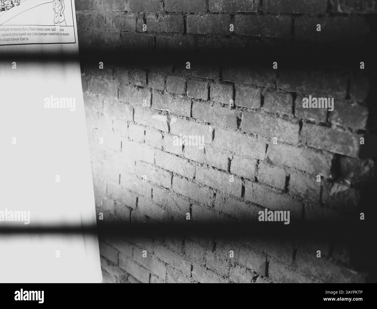 Dies ist eine schön gestaltete, strukturierte Wand, die kompliziertes Licht- und Schattenspiel bietet Stockfoto