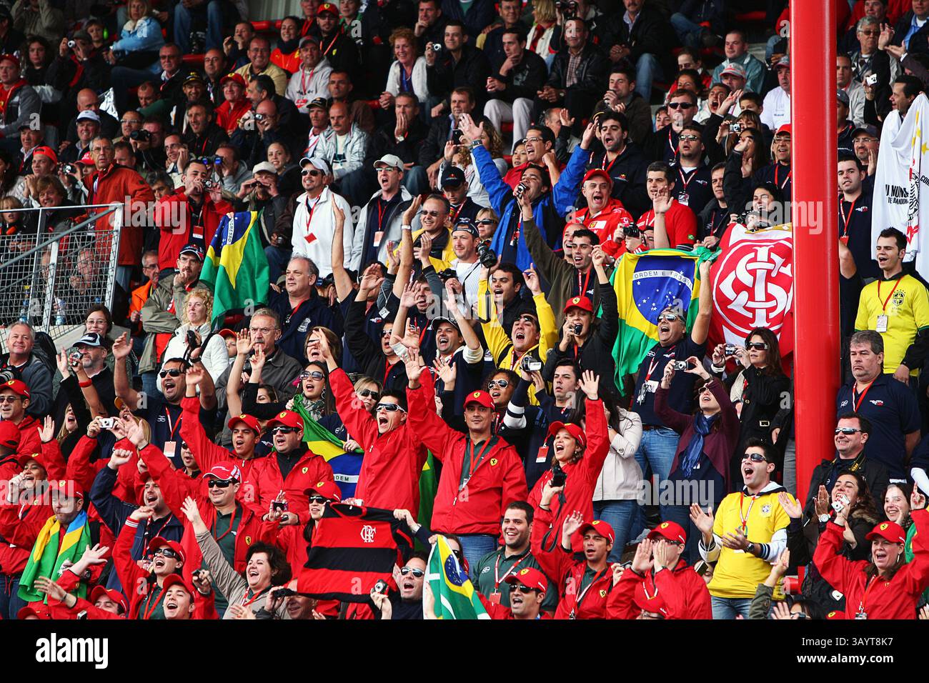 29. August 2010 - Spa-Francorchamps, Belgien - brasilianische Fans...Formel-1-Weltmeisterschaft, Rd 13, großer Preis von Belgien, Rennen. (Vermerk: © Sutton Motorsports/ZUMApress.com) Stockfoto