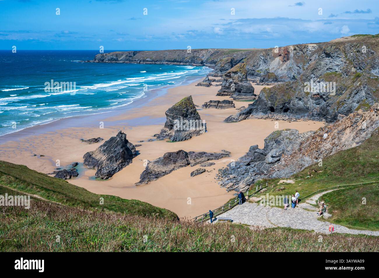 Bedruthan Steps, North Cornwall Coast Stockfoto