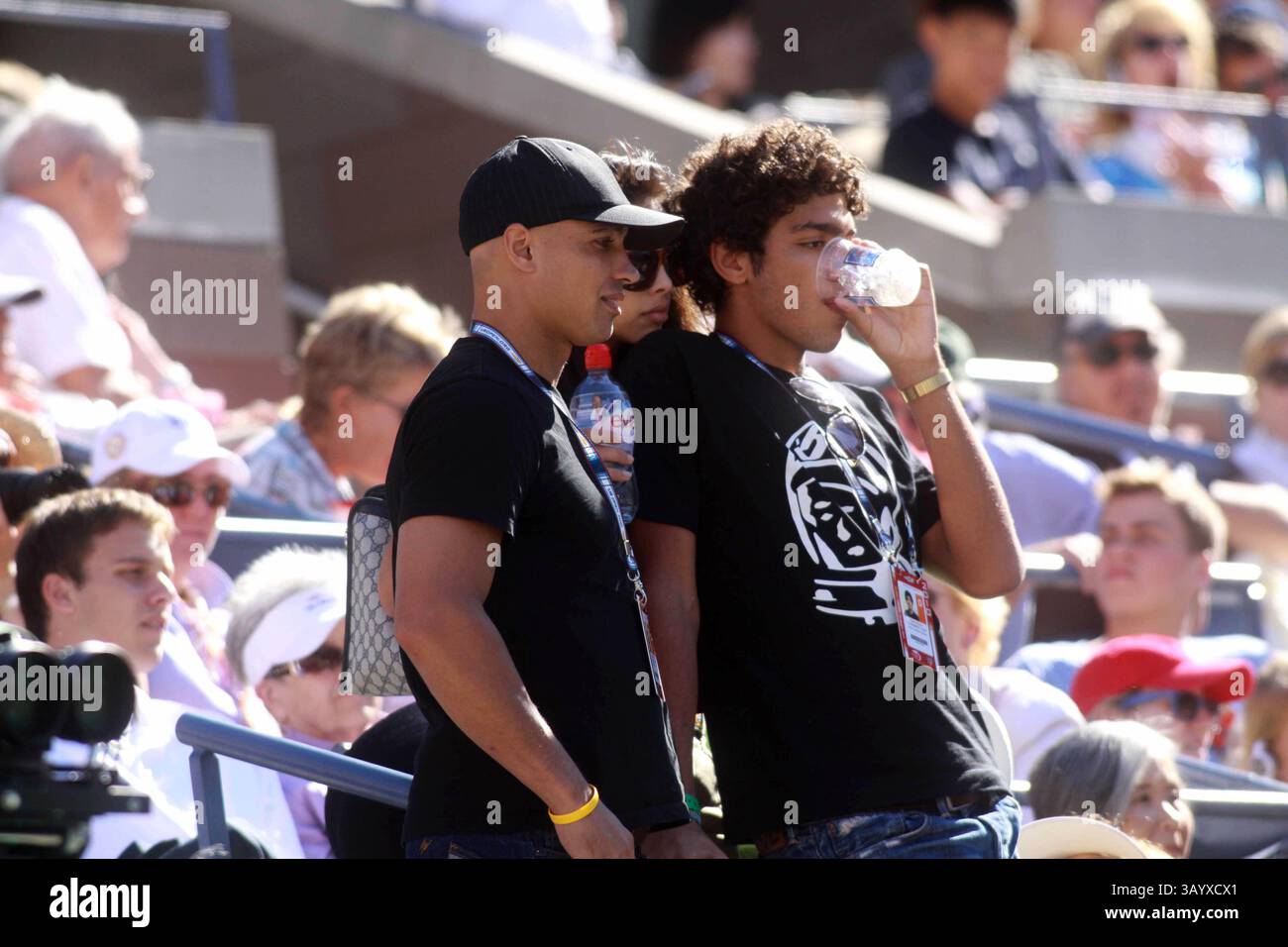 September 2010 - New York, New York, USA - BORIS BECKER SON's ELIAS, NOAH AND WIFE. Am 7. Tag der US Open Tennis09-05-2010. 2010..K66262JBB(Bild: © John Barrett/Globe Photos/ZUMApress.com) Stockfoto