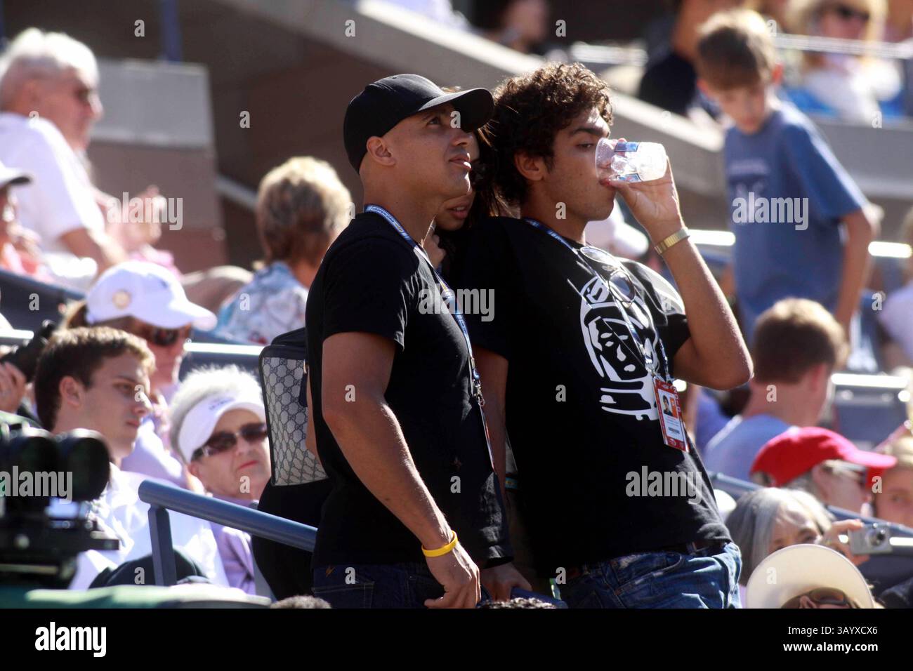 September 2010 - New York, New York, USA - BORIS BECKER SON's ELIAS, NOAH AND WIFE. Am 7. Tag der US Open Tennis09-05-2010. 2010..K66262JBB(Bild: © John Barrett/Globe Photos/ZUMApress.com) Stockfoto