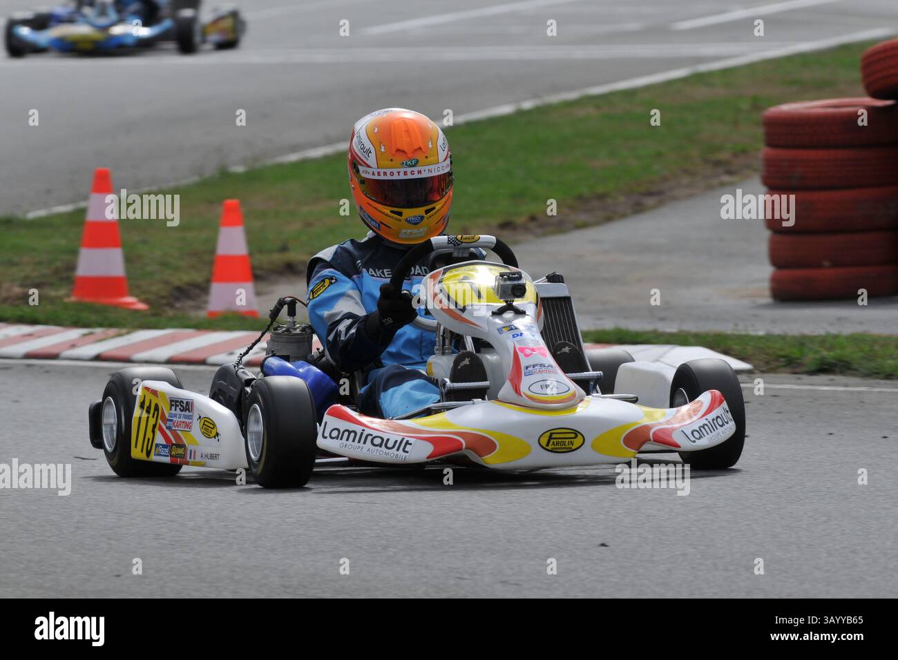 Anthoine Hubert war ein französischer Rennfahrer, Mitglied der Renault Sport Academy, er starb traurigerweise nach einem Unfall während des Spielrennens der Formel-2-Meisterschaft 2019 in Spa-Francorchamps beim Grand Prix Meeting in Belgien. Stockfoto