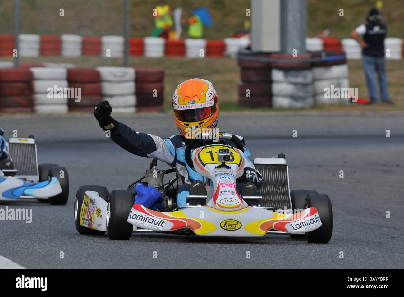 Anthoine Hubert war ein französischer Rennfahrer, Mitglied der Renault Sport Academy, er starb traurigerweise nach einem Unfall während des Spielrennens der Formel-2-Meisterschaft 2019 in Spa-Francorchamps beim Grand Prix Meeting in Belgien. Stockfoto