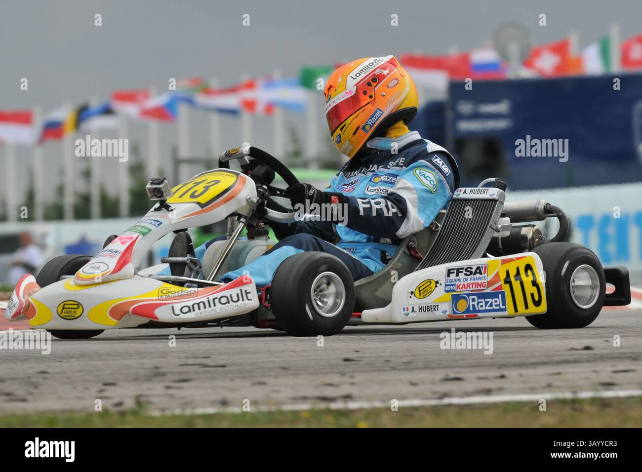 Anthoine Hubert war ein französischer Rennfahrer, Mitglied der Renault Sport Academy, er starb traurigerweise nach einem Unfall während des Spielrennens der Formel-2-Meisterschaft 2019 in Spa-Francorchamps beim Grand Prix Meeting in Belgien. Stockfoto