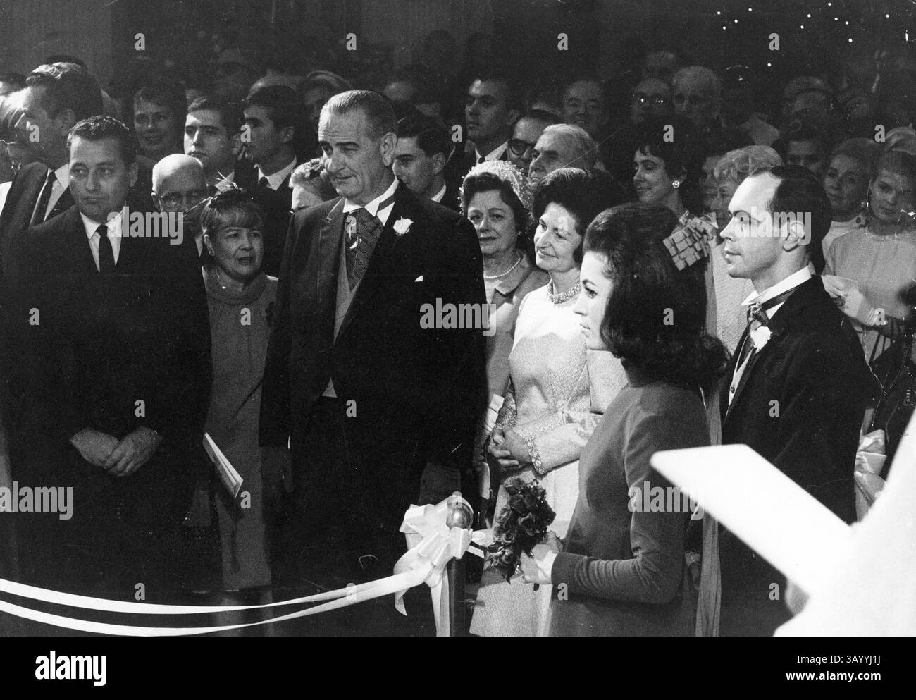 Dezember 1967 - Lyndon Baines Johnson. Lynda Bird Johnson's Hochzeitstag im Weißen Haus, Washington D.C. 12-09-1967. (Kreditbild: © Globe Photos/ZUMApress.com) Stockfoto