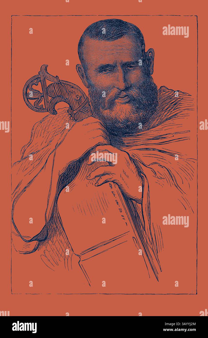 Ein bärtiger Mann in einem Gewand posiert selbstbewusst und wiegt ein Streichinstrument, mit einem Hauch eines Lächelns, das auf eine warme, einladende Persönlichkeit hindeutet. The Afghan war: Afghan Hill Tribes: Pozai Khan a Shinwarri (Musiker) 1879 Klassische Kunst mit einem modernen Twist, neu interpretiert von Artotop Stockfoto