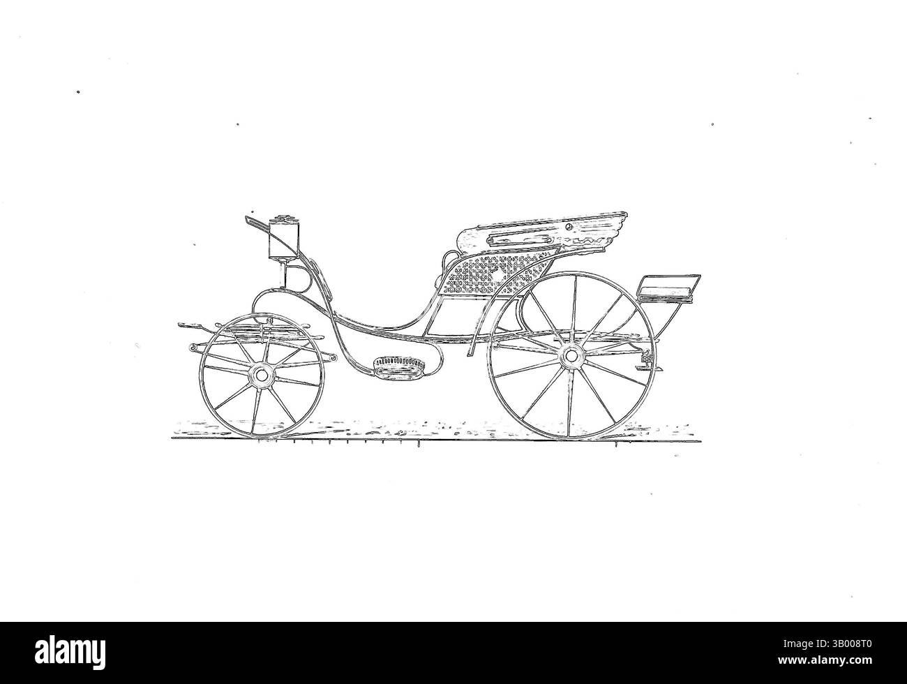 Ein Vintage-Wagen ist mit leuchtenden Umrissen dargestellt, umgeben von einem lebendigen, abstrakten Hintergrund, der sein klassisches Design unterstreicht. Klassische Kunst mit einem modernen Touch, neu interpretiert von Artotop Stockfoto