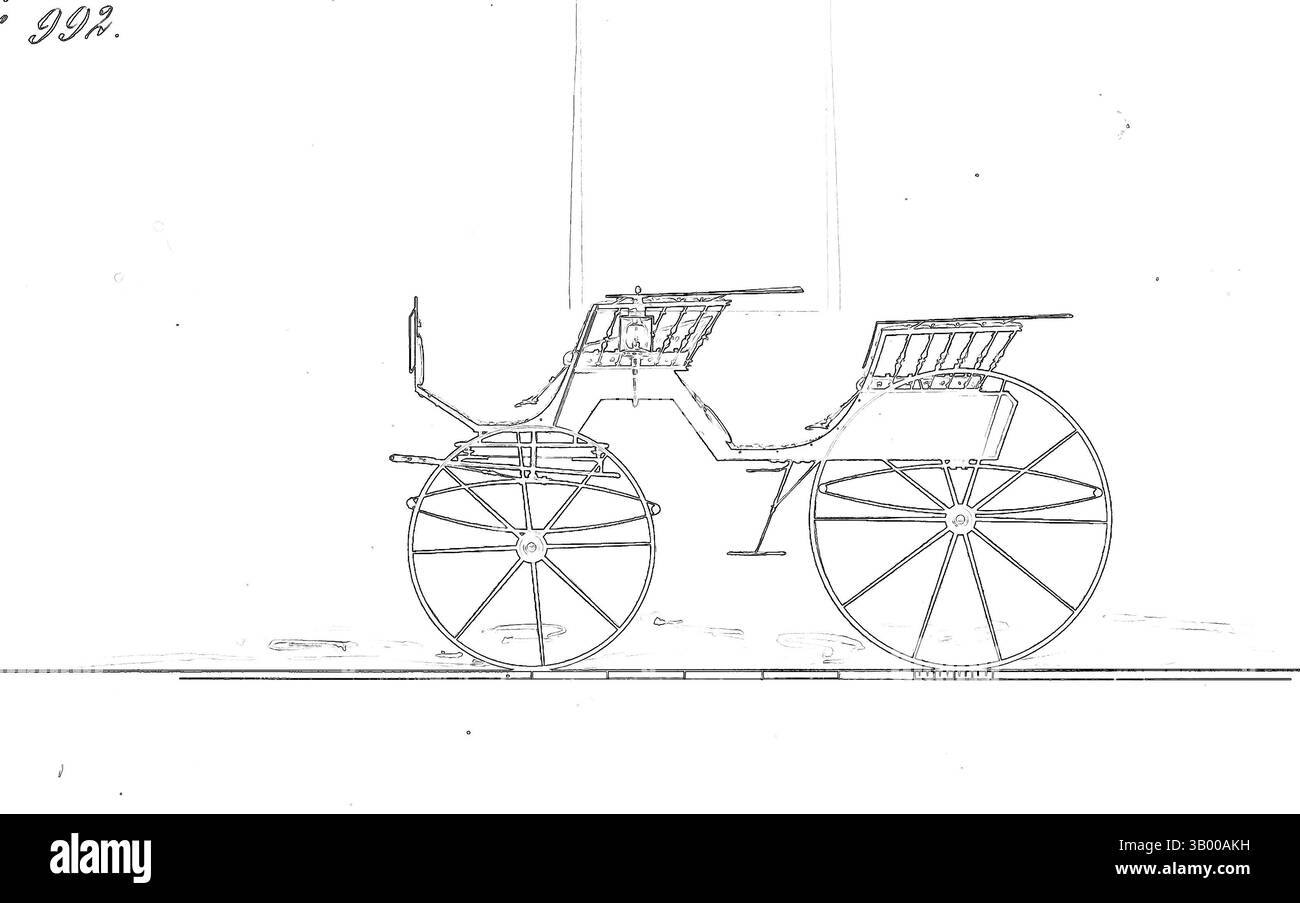 Ein Vintage-Wagen mit komplizierten Rädern, umgeben von lebendigen, wirbelnden Mustern, die seinen klassischen Charme unterstreichen. Klassische Kunst mit einem modernen Twist, neu interpretiert von Artotop Stockfoto
