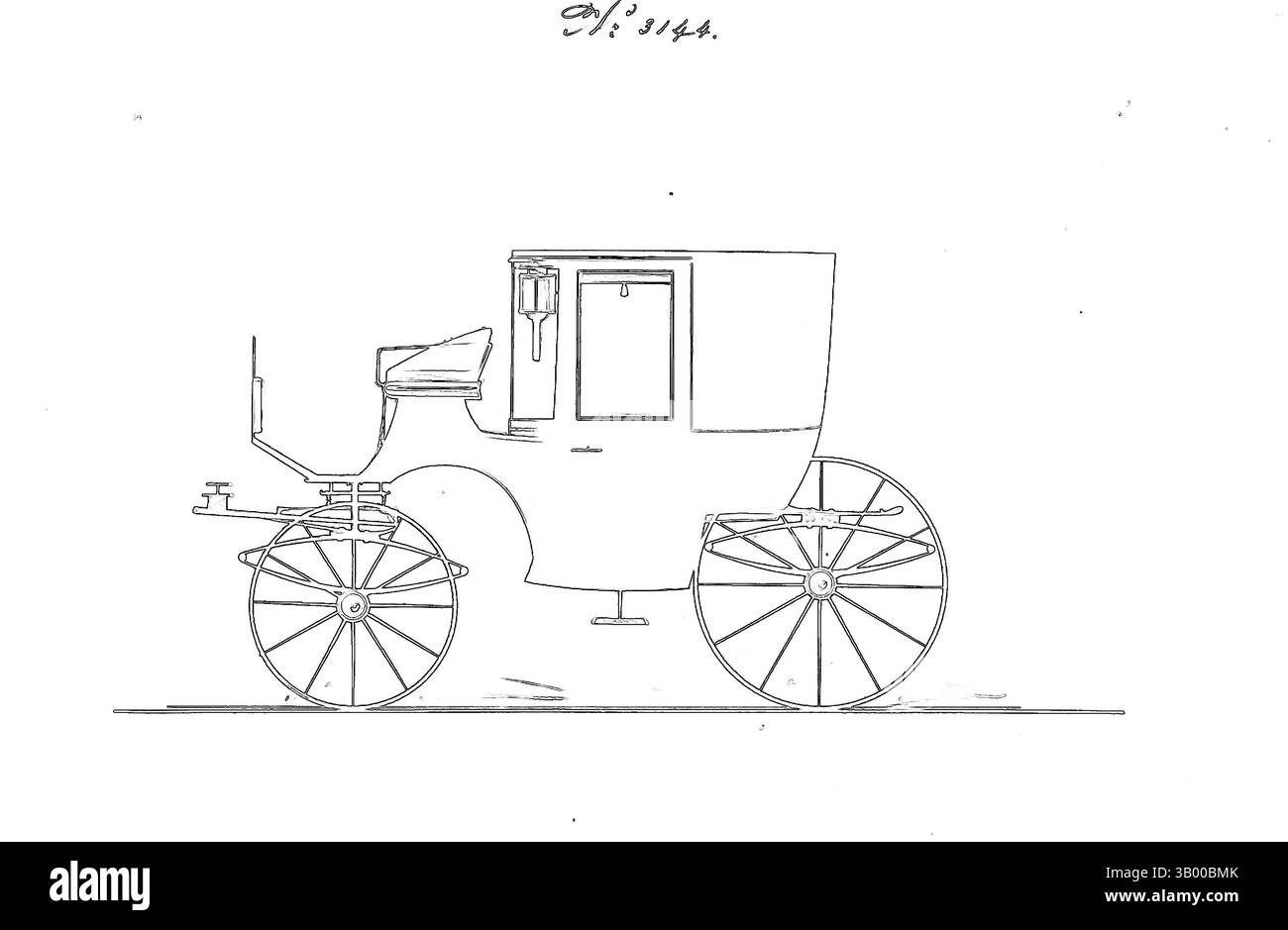 Eine Vintage-Kutsche mit komplizierten Details und auffälligen Felgen, vor einem farbenfrohen abstrakten Hintergrund. Klassische Kunst mit einem modernen Touch, neu interpretiert von Artotop Stockfoto