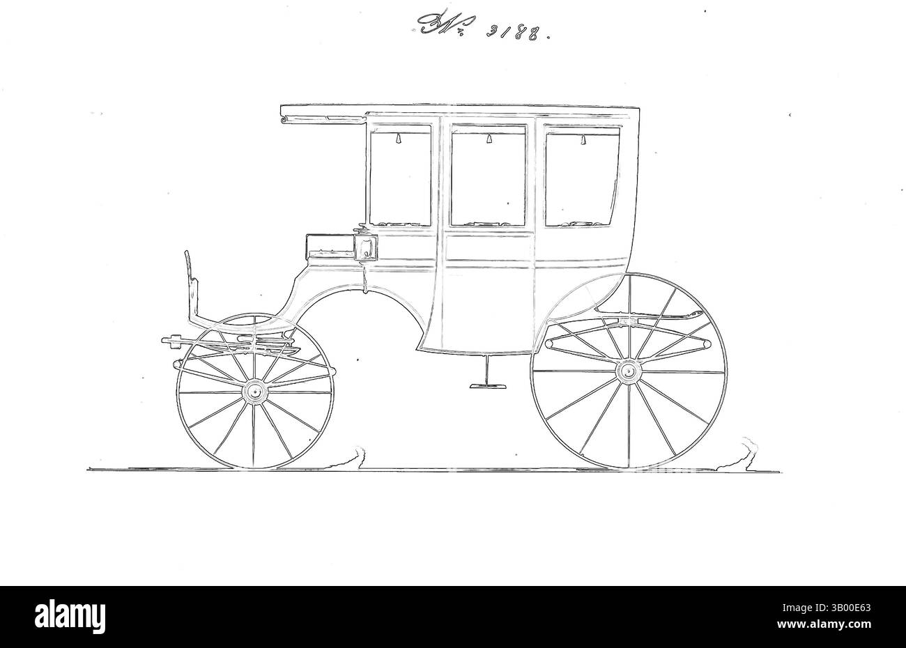 Ein Vintage-Wagen mit detaillierten Rädern und einer eleganten Silhouette, beleuchtet mit einem leuchtenden Umriss vor einem lebendigen, abstrakten Hintergrund. Klassische Kunst mit einem modernen Touch, neu interpretiert von Artotop Stockfoto