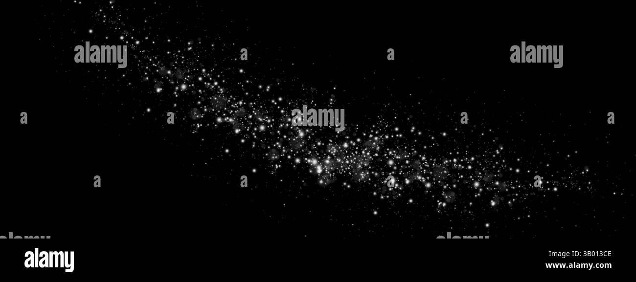 Der atemberaubende, sternenbeleuchtete Nebel, der voller flimmernder kosmischer Partikel ist, fesselt den Verstand der Beobachter Stock Vektor