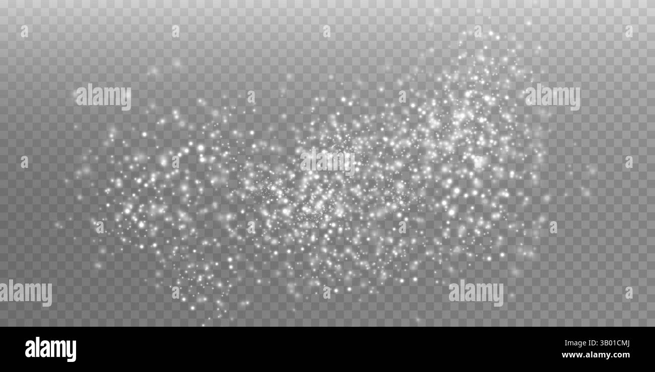 Kreieren Sie einen atemberaubenden glitzernden Silberglitzereffekt, der perfekt für alle Designprojekte und -Anforderungen ist Stock Vektor