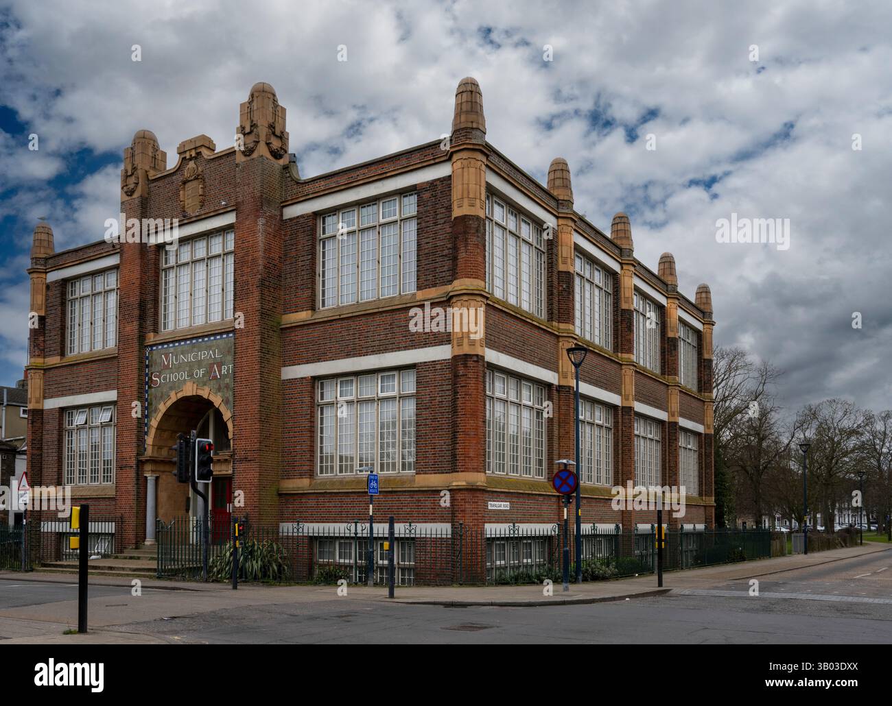 Municipal School of Art - historisches Wahrzeichen - Nelson Road, Great Yarmouth, England, Großbritannien Stockfoto
