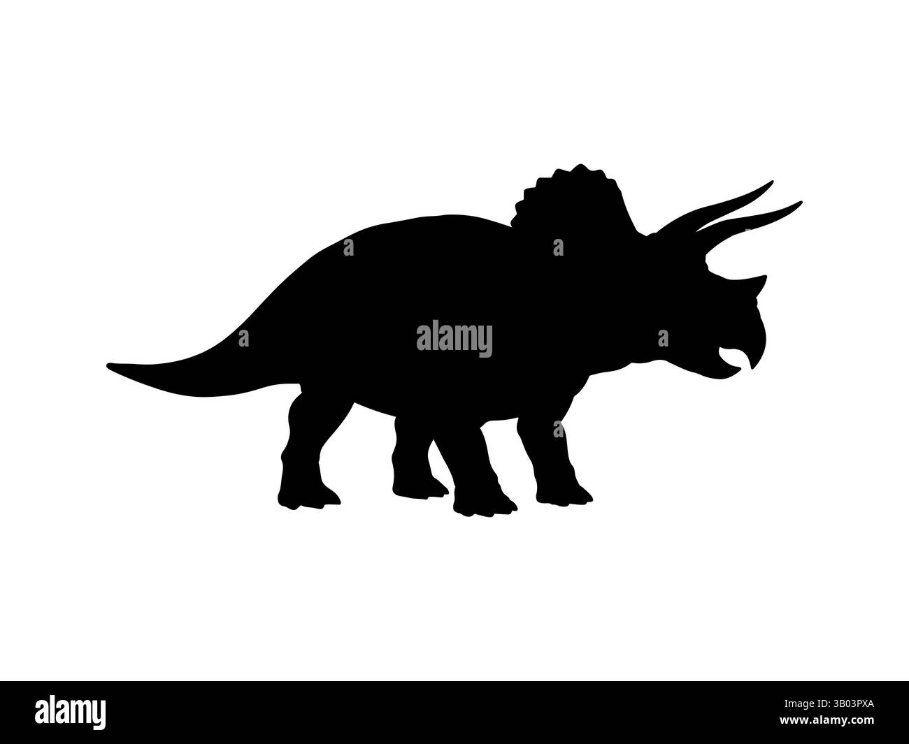 Triceratops Silhouette Vektor flache Illustration Design. Stock Vektor Triceratops Silhouette Vektor flache Illustration Design. Stock Vektor
