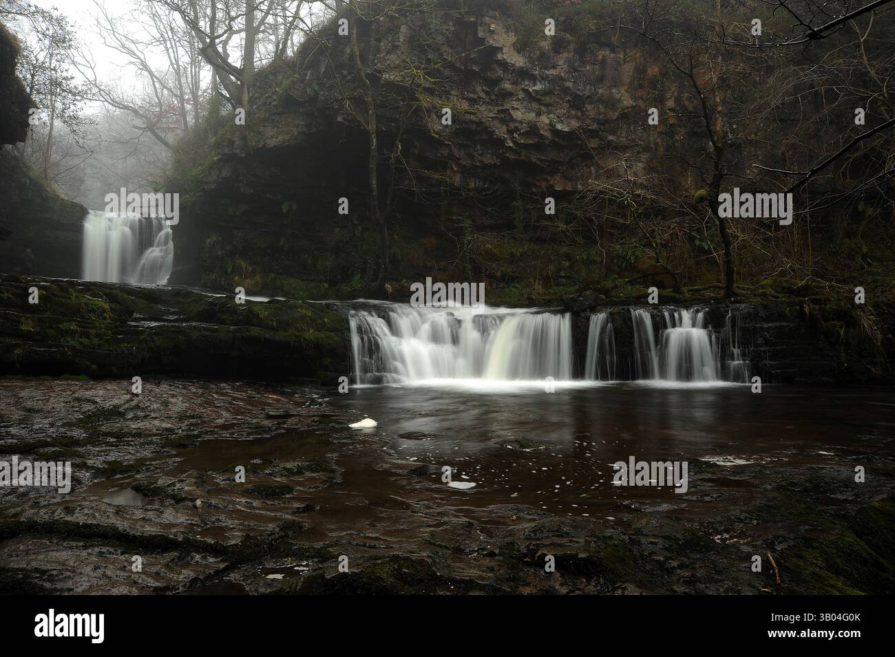 Sgwd Ddwli Isaf, Afon Nedd. Stockfoto