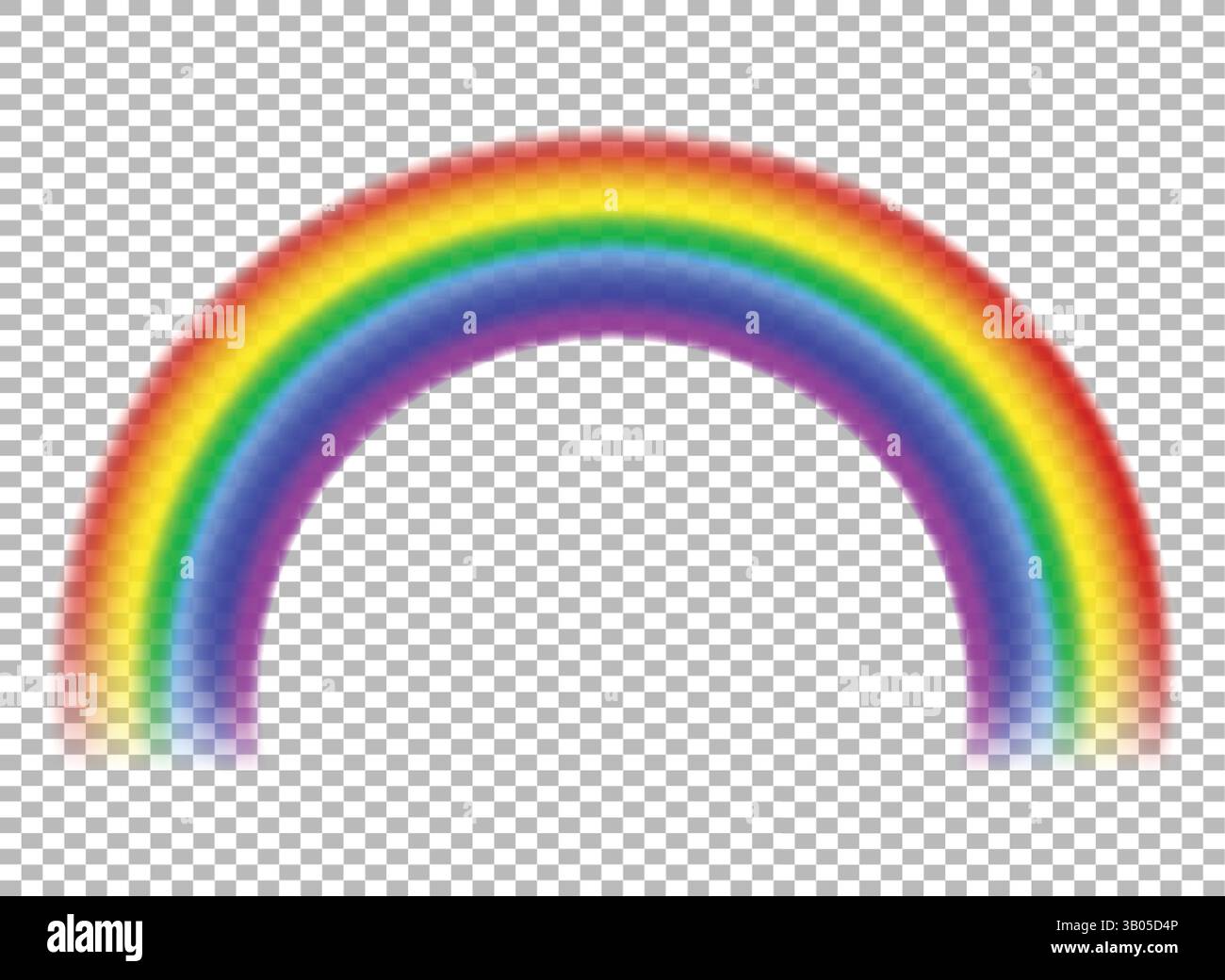 Regenbogensymbol isoliert auf transparentem Hintergrund. Stock Vektor