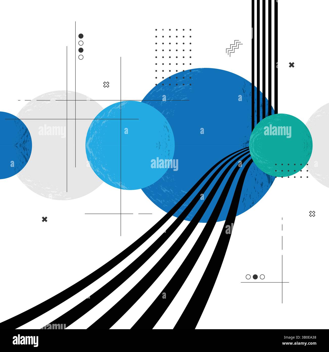 Abstrakte geometrische Kreislinien Stock Vektor