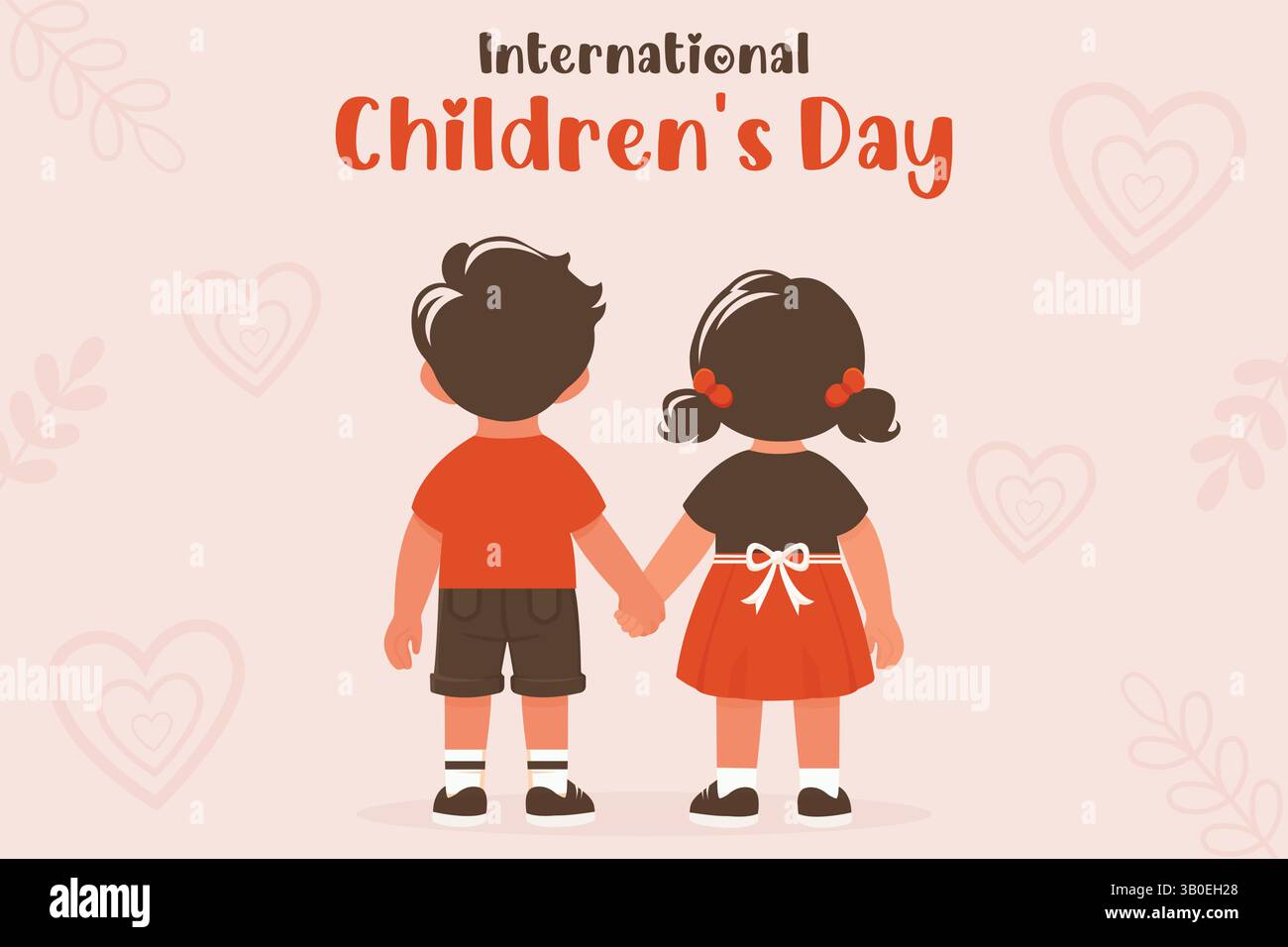 Internationales Kindertagsposter Flache Vektor-Illustration. Stock Vektor