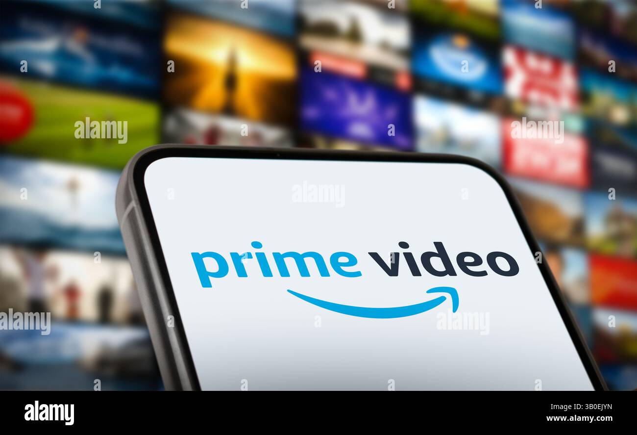 Prime Video ein Amazon-Streaming-Service Stockfoto