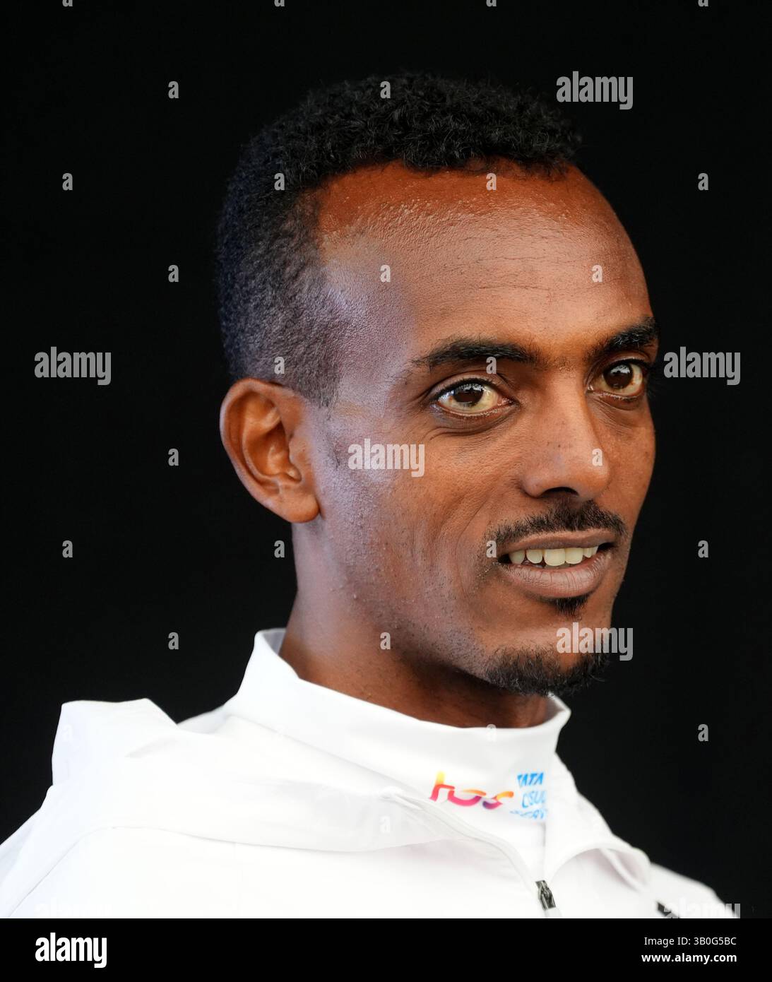 Tamirat Tola während der Pressekonferenz im Medienzentrum des TCS London Marathon in St James's Park vor dem TCS London Marathon 2025 am SundayPicture-Datum: Donnerstag, 24. April 2025. Stockfoto