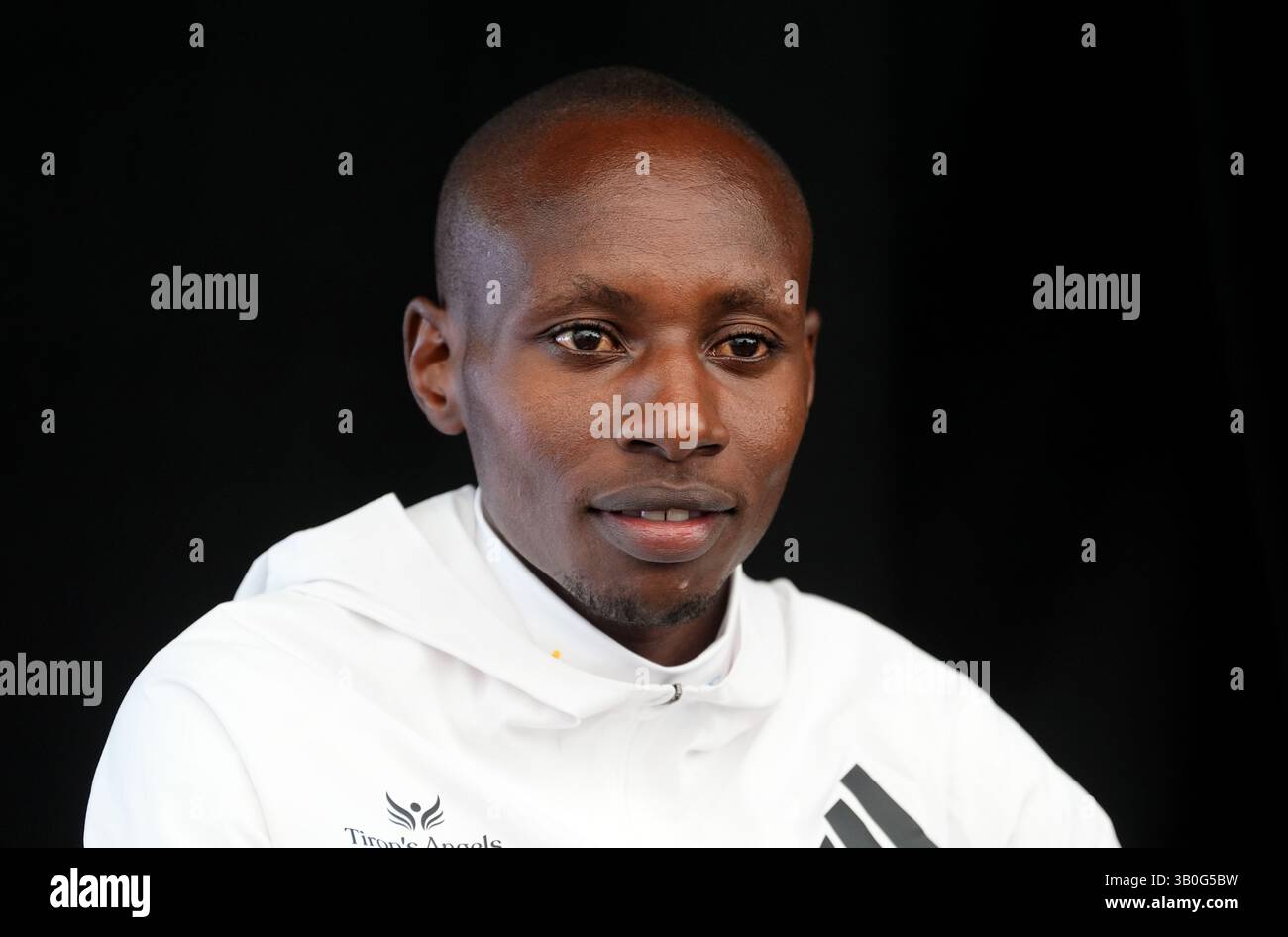 Sabastian Sawe während der Pressekonferenz im Medienzentrum des TCS London Marathon in St James's Park vor dem TCS London Marathon 2025 am SundayPicture-Datum: Donnerstag, 24. April 2025. Stockfoto