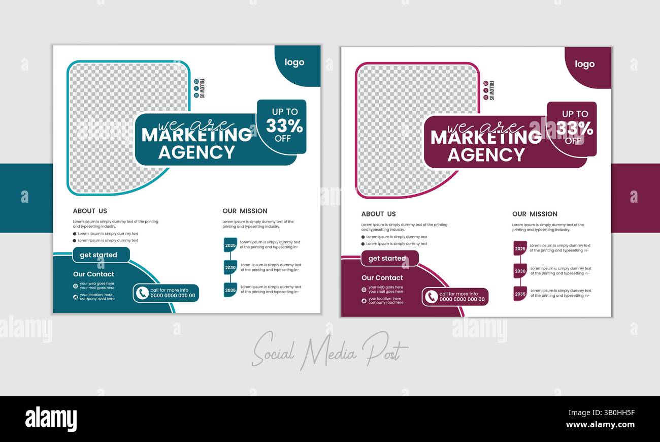 Moderne Marketingagentur Business Flyer Poster Design Vorlage Stock Vektor