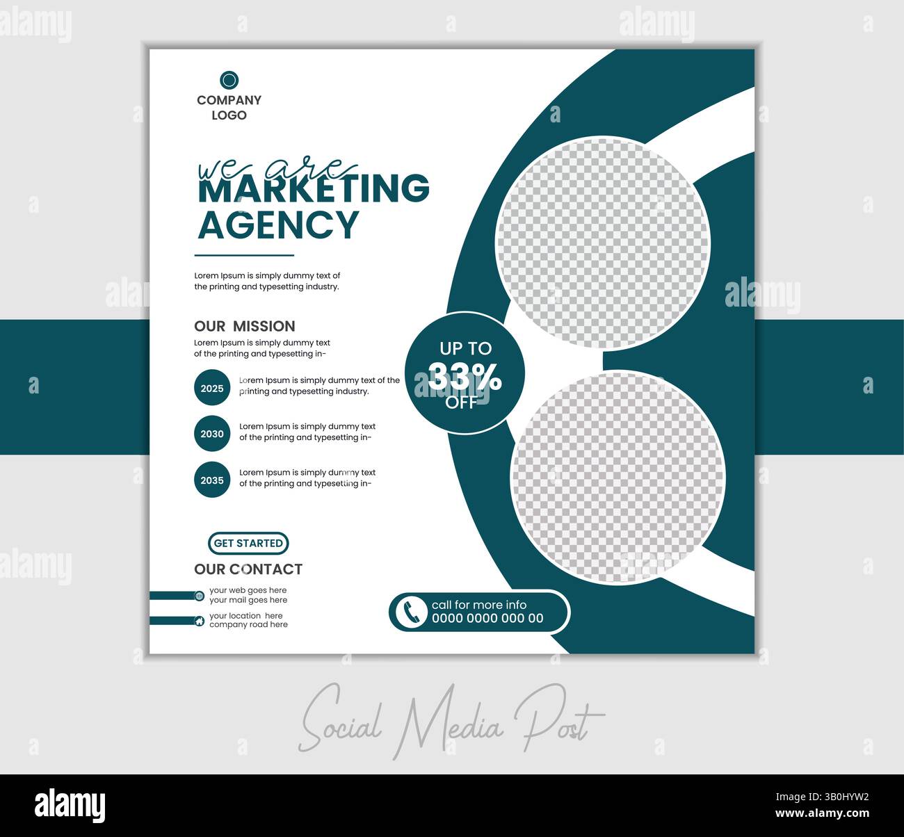 Moderne Marketingagentur Business Flyer Poster Design Vorlage Stock Vektor