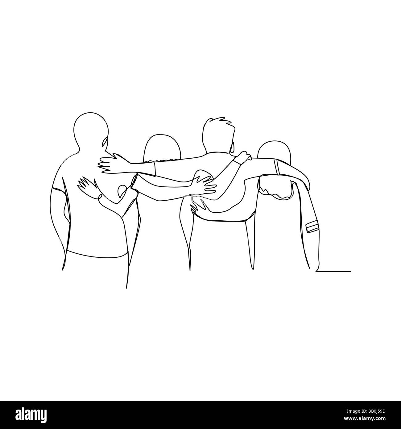 Freundschaft Tageslinie Kunst und emotionale Verbindung Konzept Stock Vektor